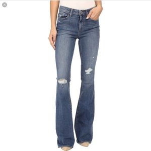 Paige High Rise Bell Canyon Distressed Flare Jeans